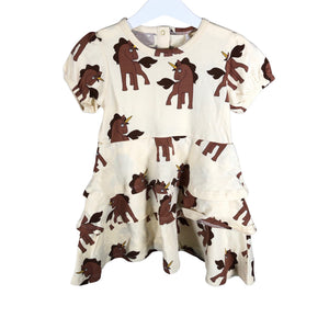 Unisex Mini Rodini - Trikotaažist kleit, suurus 92 - 98 - Looduslik valge (1)