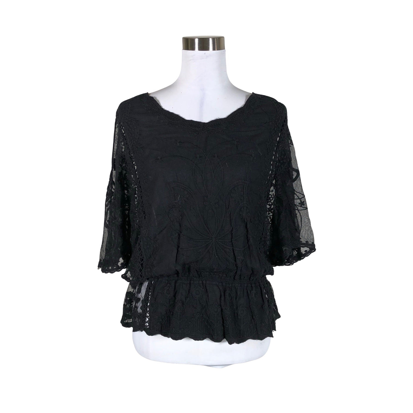 Unisex New Collection - Lühikeste käistega pluus, suurus 40 - Must (1)