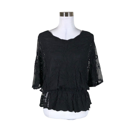 Unisex New Collection - Lühikeste käistega pluus, suurus 40 - Must ()