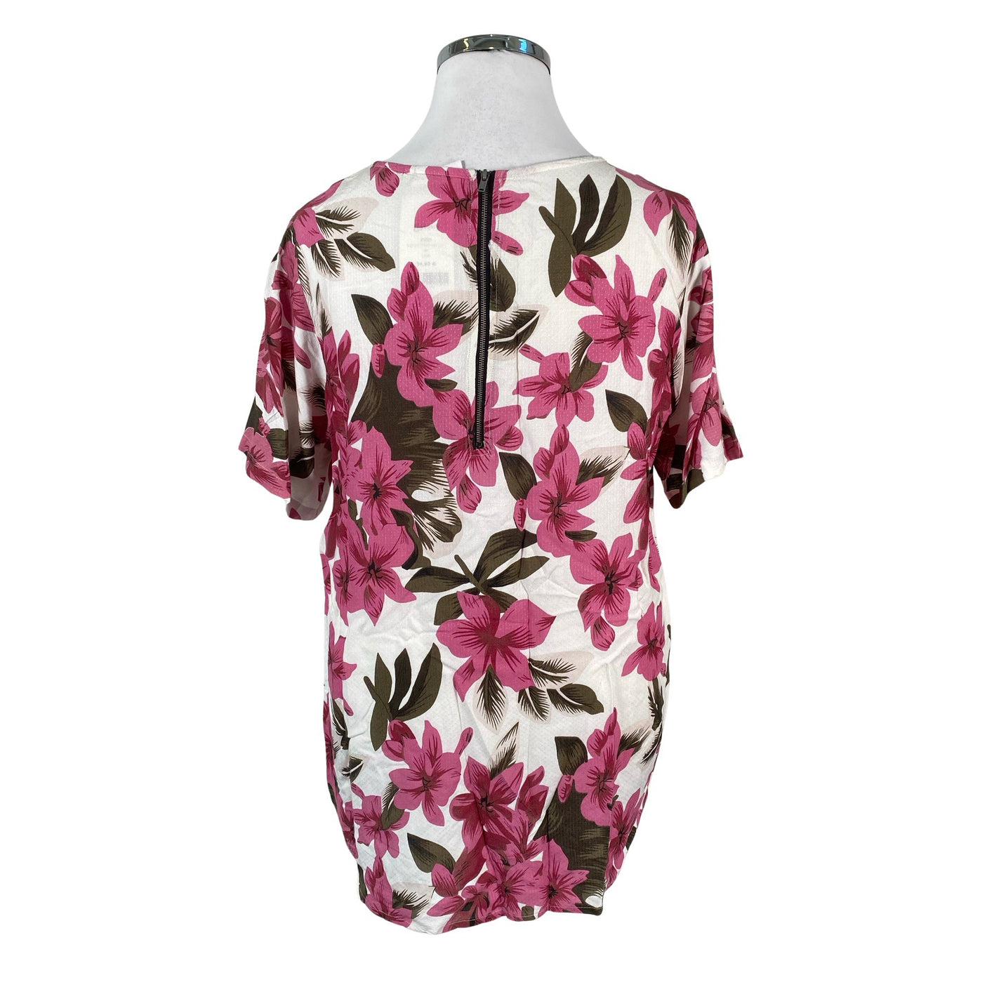 Unisex Zizzi - Lühikeste käistega pluus, suurus 46 - Valge (2)