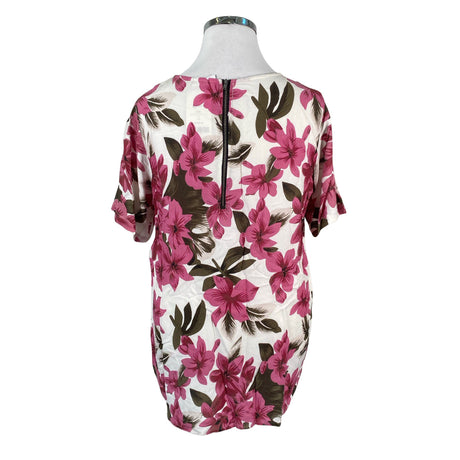 Unisex Zizzi - Lühikeste käistega pluus, suurus 46 - Valge (2)