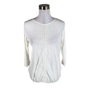 Unisex Esprit - Trikotaažist pluus, suurus 38 - Valge (1)