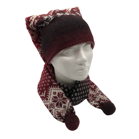 Unisex Handmade - Talvemüts, suurus 56 - 58 cm - Veinipunane (2)