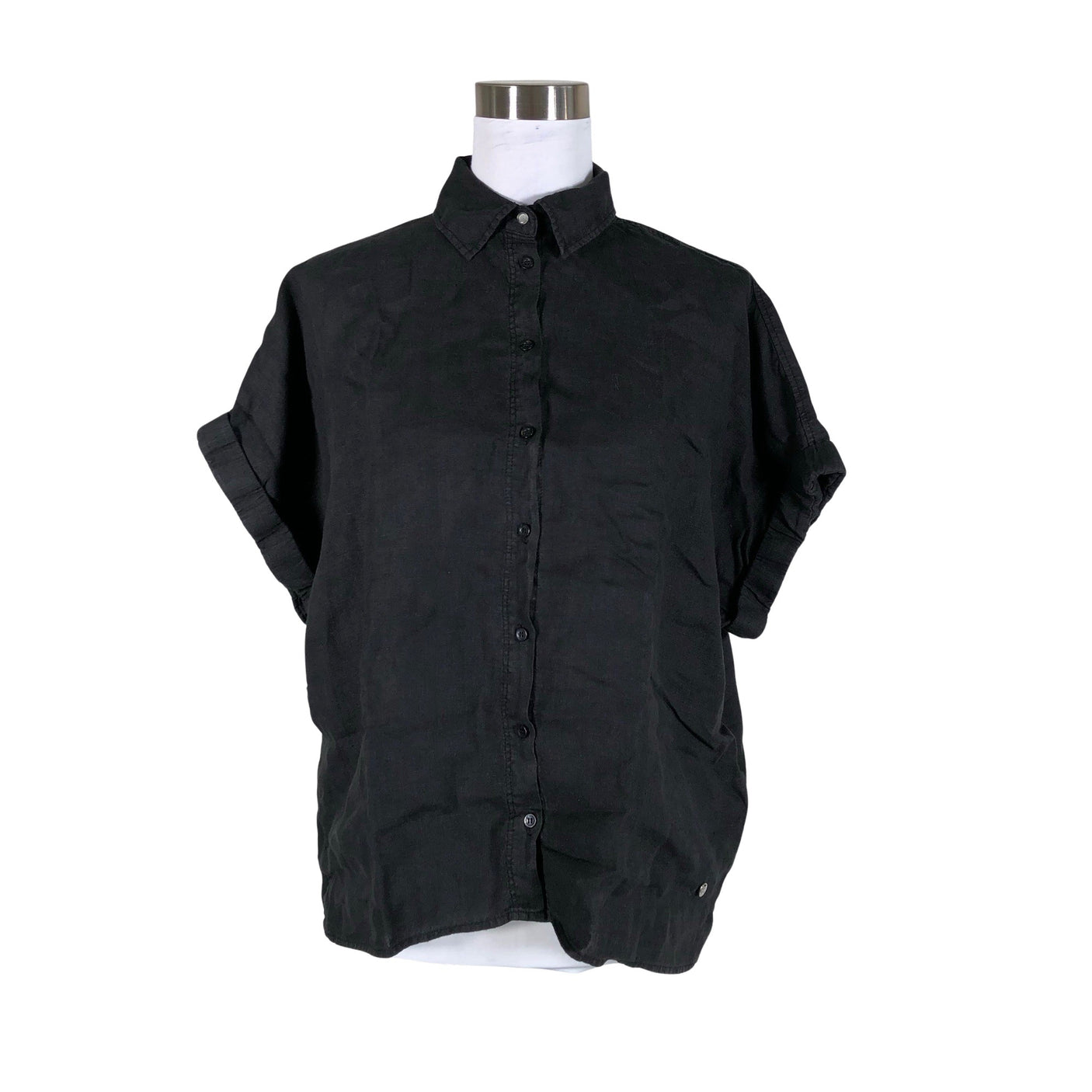 Unisex Mos Mosh - Lühikeste käistega pluus, suurus 36 - Must (1)