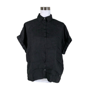 Unisex Mos Mosh - Lühikeste käistega pluus, suurus 36 - Must (1)