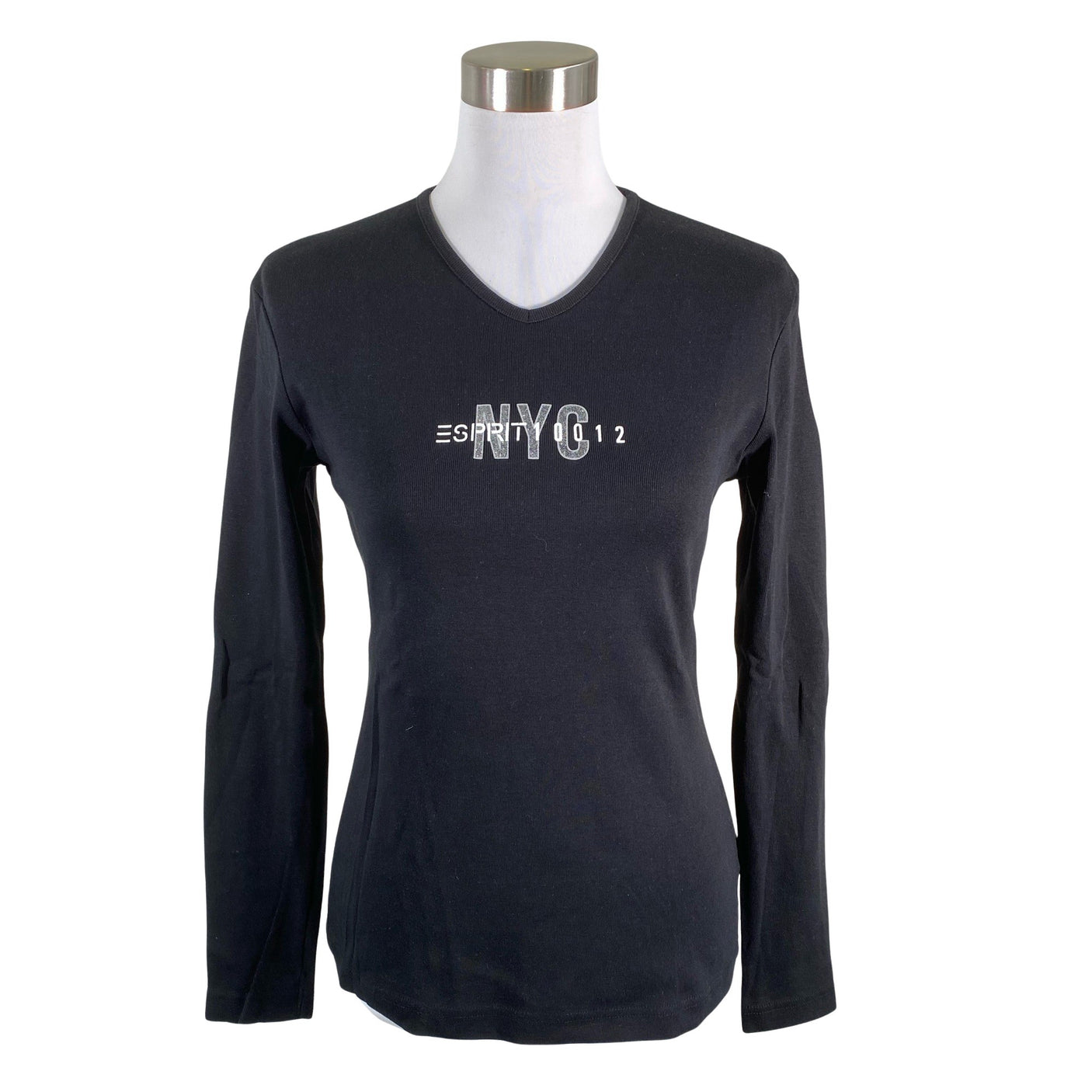 Unisex Esprit - Trikotaažist pluus, suurus 38 - Must (1)