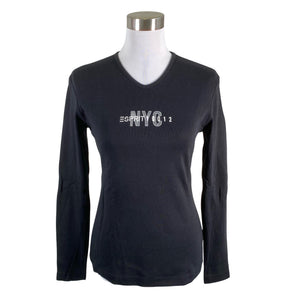 Unisex Esprit - Trikotaažist pluus, suurus 38 - Must (1)