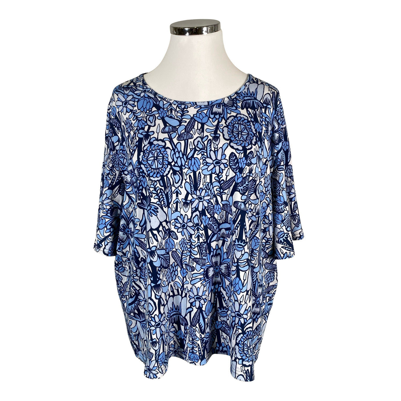 Unisex Nanso - Lühikeste käistega pluus, suurus 50 - Sinine (1)