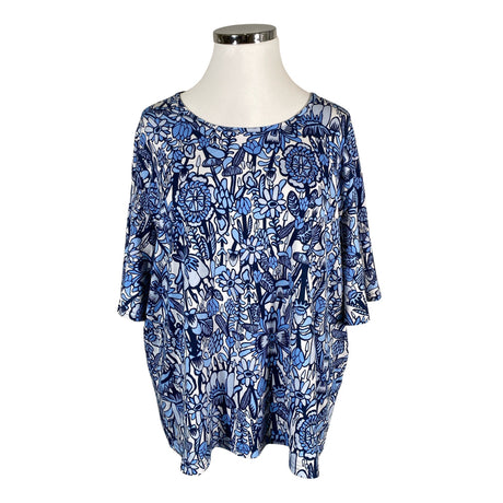 Unisex Nanso - Lühikeste käistega pluus, suurus 50 - Sinine ()