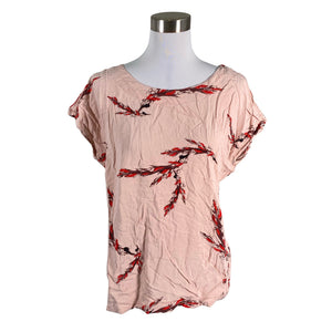 Unisex Rue de Femme - Lühikeste käistega pluus, suurus 38 - Heleroosa (1)