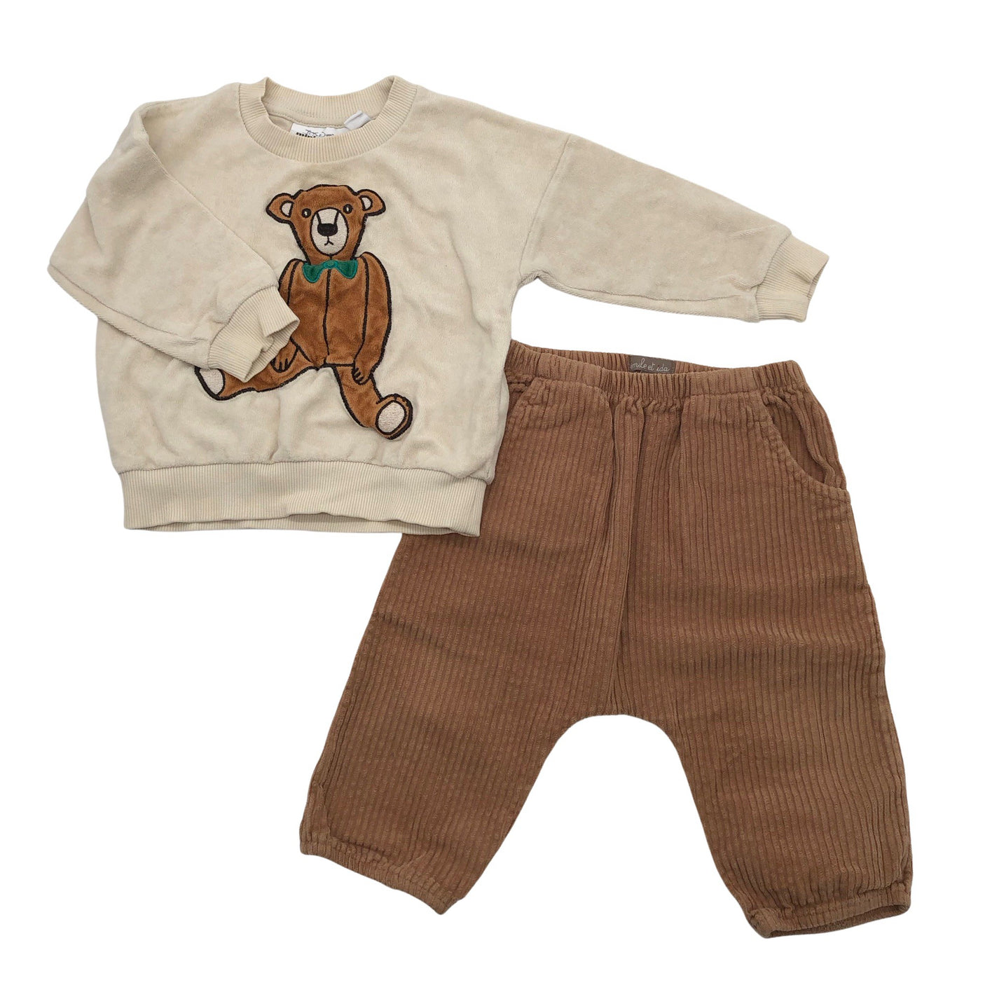 Unisex Mini Rodini - Dressikangast pluus, suurus 80 - 86 - Beige (1)