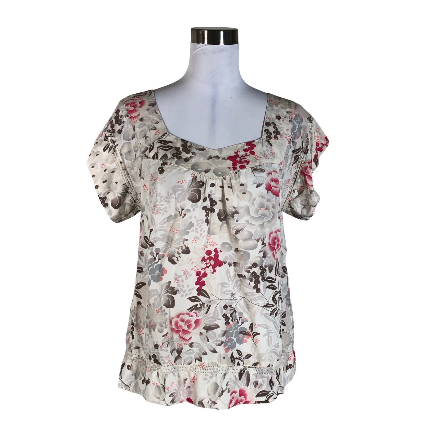 Unisex Part two - Lühikeste käistega pluus, suurus 38 - Beige (1)