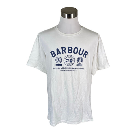 Unisex Barbour - T-särk, suurus XXL - Valge ()