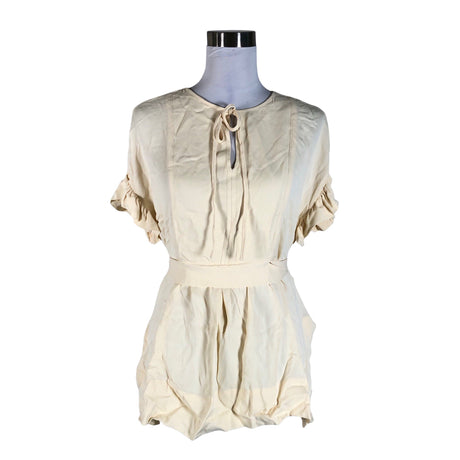 Unisex by Malene Birger - Lühikeste käistega pluus, suurus 38 - Beige ()