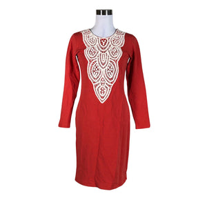 Unisex Lumoan - Trikotaažist kleit, suurus 36 - Punane (1)