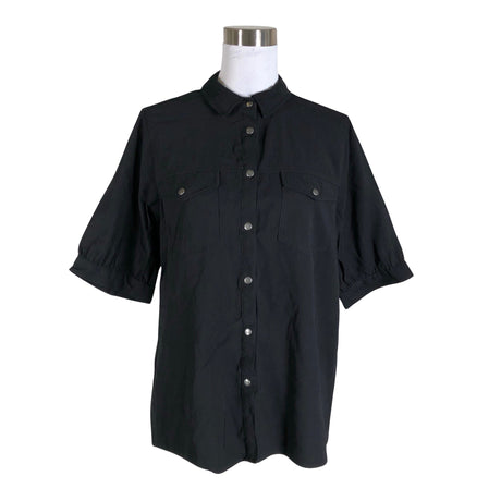 Unisex Soyaconcept - Lühikeste käistega pluus, suurus 40 - Must ()