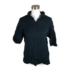 Unisex Twothirds - Lühikeste käistega pluus, suurus 38 - Must (1)