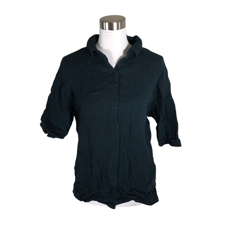 Unisex Twothirds - Lühikeste käistega pluus, suurus 38 - Must ()