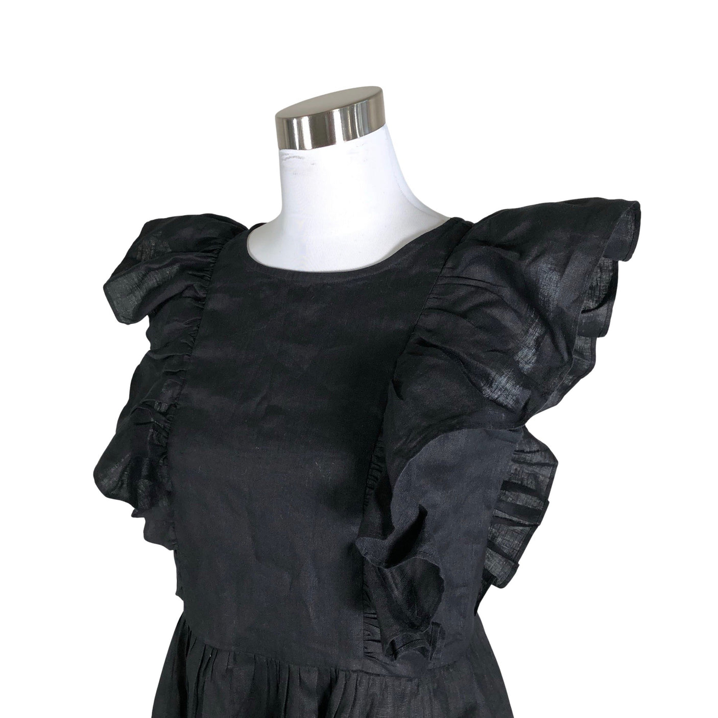 Unisex Linengirls - Mitteveniv kleit, suurus 38 - Must (3)
