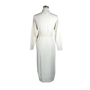 Unisex Almada Label - Kootud kleit, suurus 40 - Looduslik valge (2)