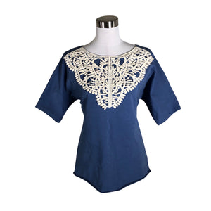 Unisex Lumoan - Trikotaažist pluus, suurus 38 - Helesinine (1)