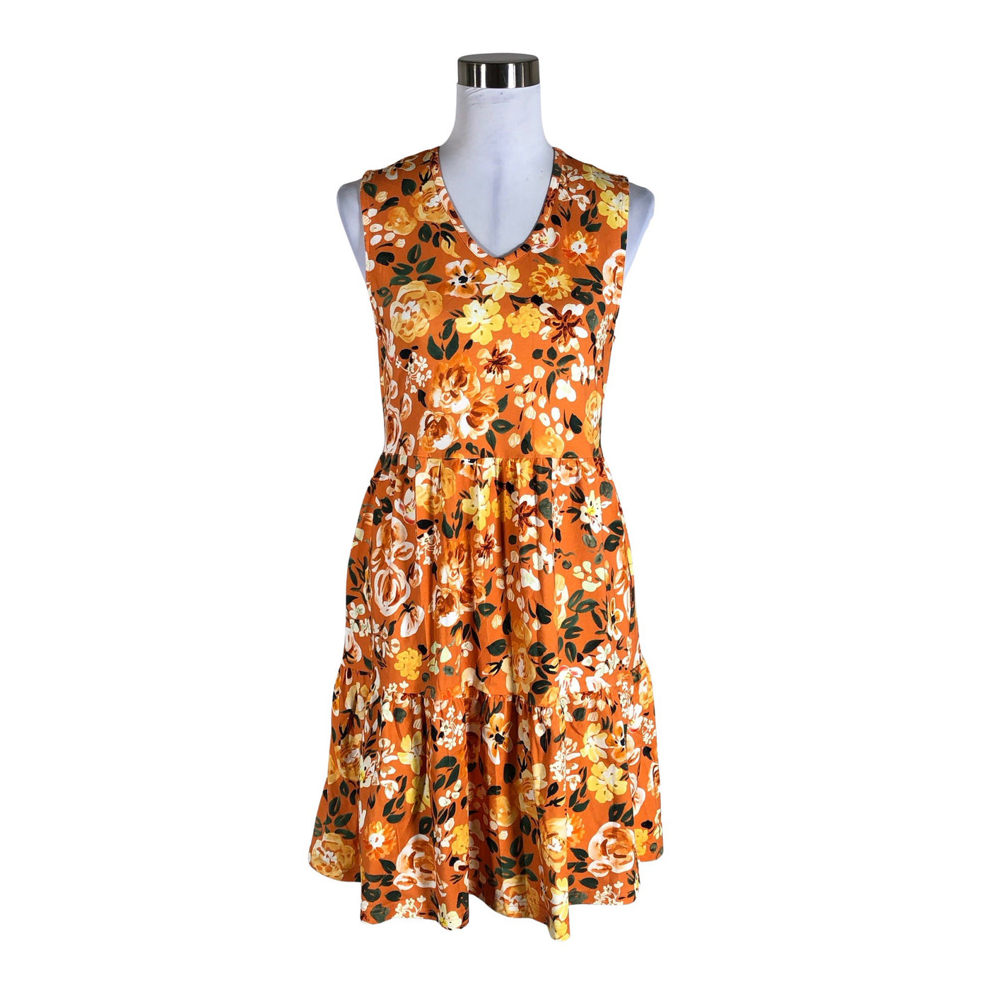 Unisex Versonpuoti - Trikotaažist kleit, suurus 36 - Oranž (1)