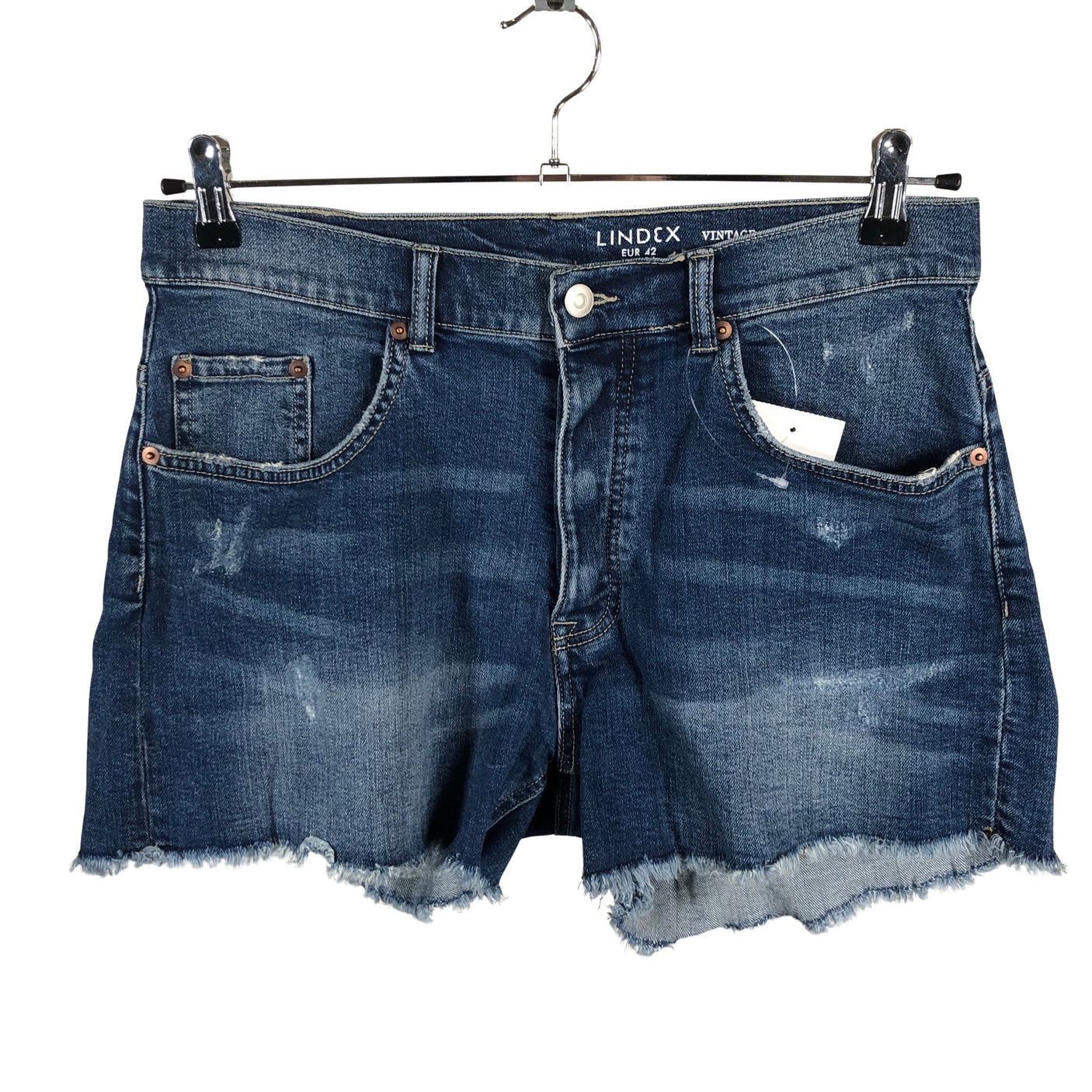 Unisex Lindex - Teksast lühikesed püksid, suurus 42 - Hall (1)