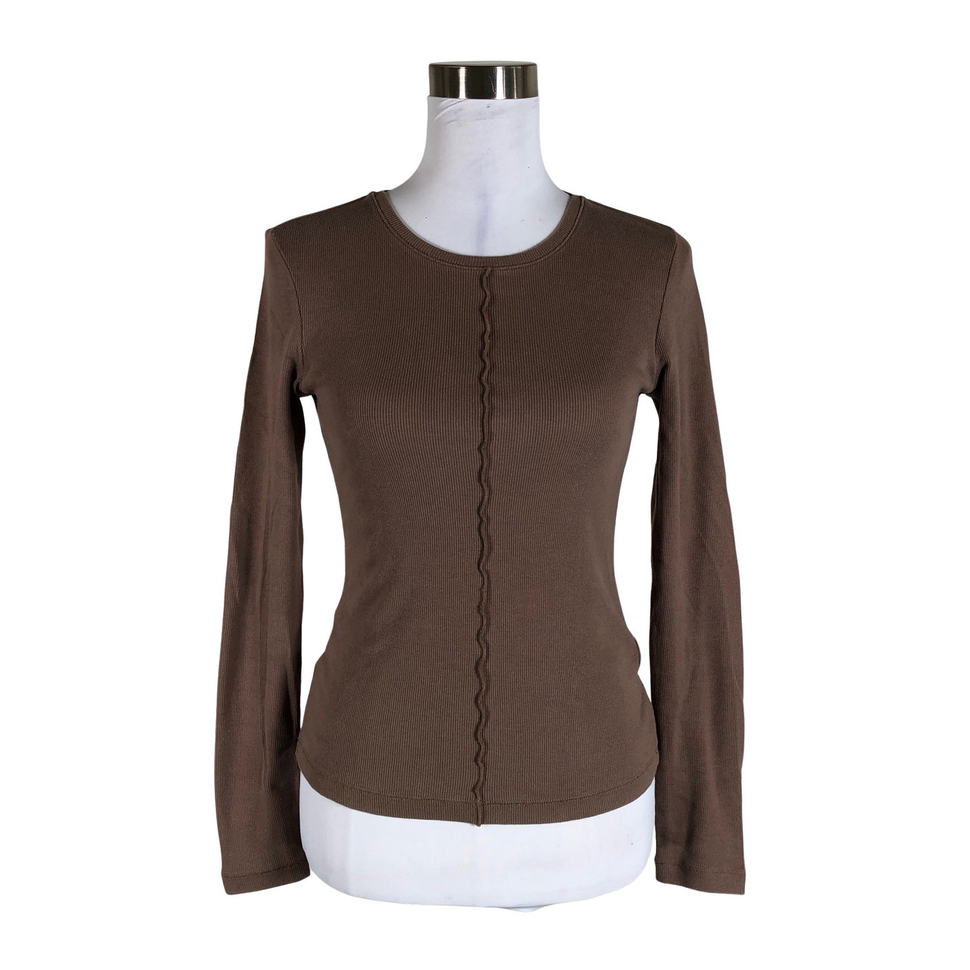 Unisex Opus - Trikotaažist pluus, suurus 36 - Pruun (1)