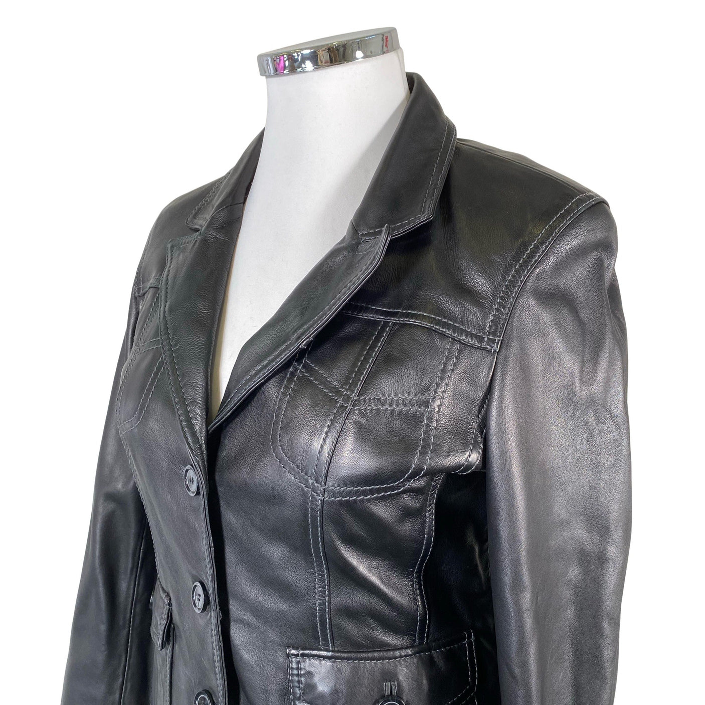 Unisex Saki - Nahktagi, suurus 42 - Must (3)