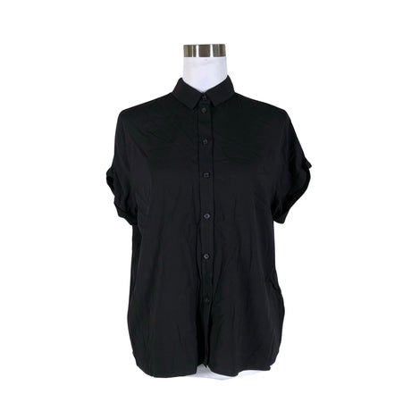 Unisex Samsoe&Samsoe - Lühikeste käistega pluus, suurus 38 - Must ()