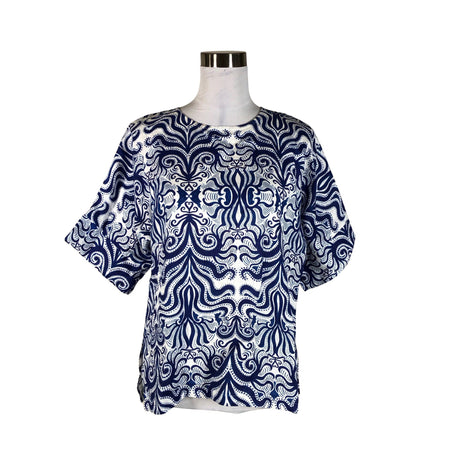 Unisex Niccolei - Lühikeste käistega pluus, suurus 36 - Valge ()
