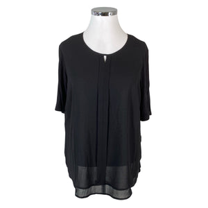 Unisex Barbara Lebek - Lühikeste käistega pluus, suurus 44 - Must (1)