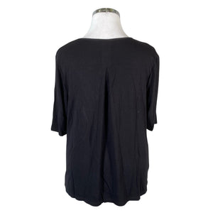 Unisex Barbara Lebek - Lühikeste käistega pluus, suurus 44 - Must (2)