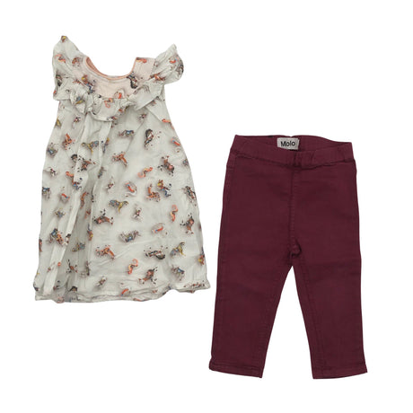 Unisex Molo Kids - Mitteveniv kleit, suurus 74 - 80 - Valge ()