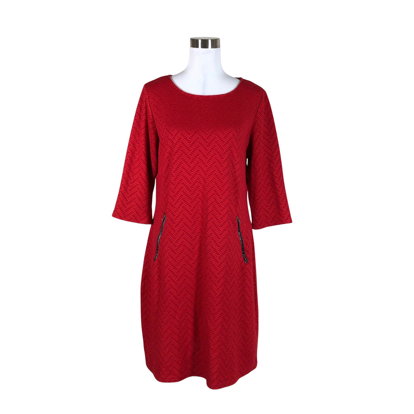 Unisex Fransa - Trikotaažist kleit, suurus 40 - Punane (1)