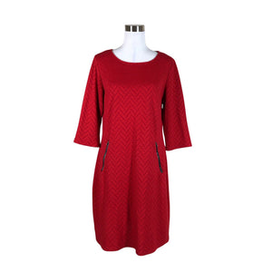 Unisex Fransa - Trikotaažist kleit, suurus 40 - Punane (1)