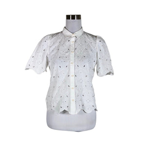 Unisex Holly & Whyte by Lindex - Lühikeste käistega pluus, suurus 36 - Valge (1)