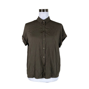 Unisex Samsoe&Samsoe - Lühikeste käistega pluus, suurus 36 - Roheline (1)