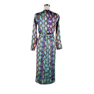 Unisex Dancing Leopard - Õhuke kleit, suurus 38 - Sinine (2)