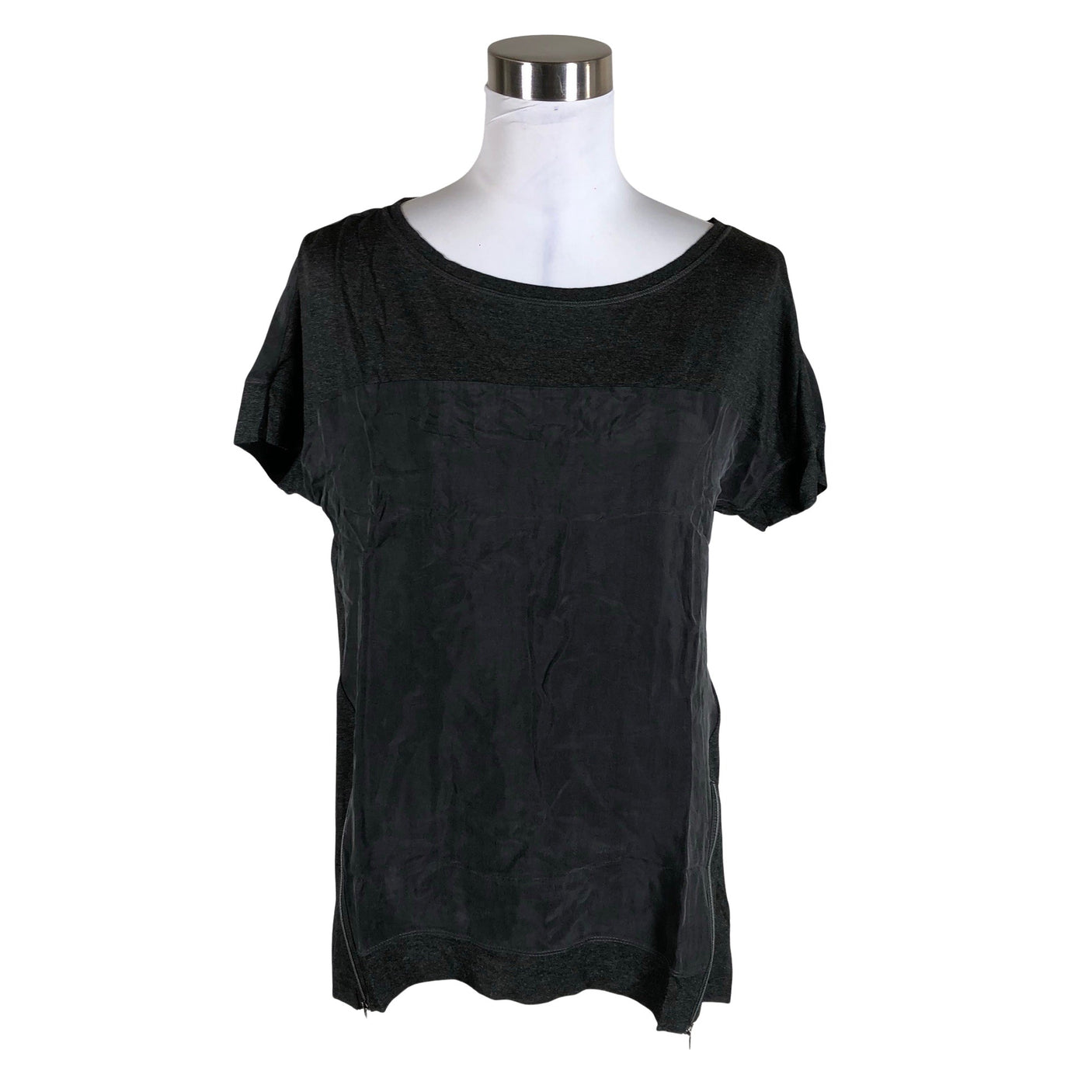 Unisex s.Oliver - Lühikeste käistega pluus, suurus 40 - Hall (1)