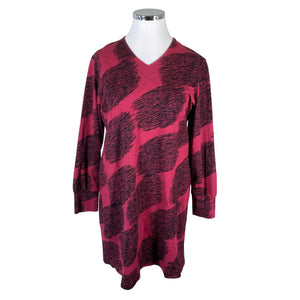 Unisex Nanso - Trikotaažist kleit, suurus 42 - Veinipunane (1)