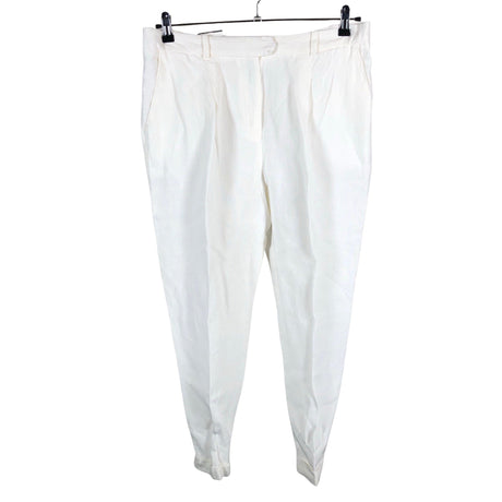 Unisex 120% Lino - Mittevenivad püksid, suurus 42 - Valge ()