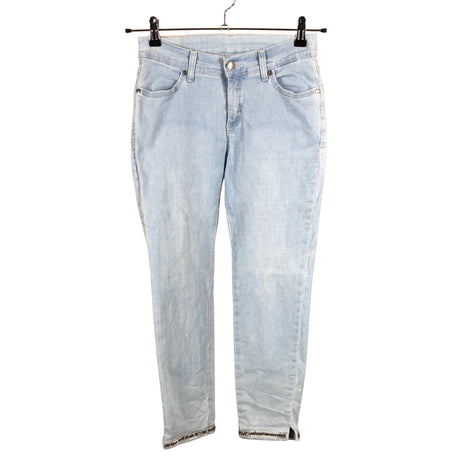 Unisex Very Nice - Teksast poolpikad püksid, suurus W28 - Helesinine ()