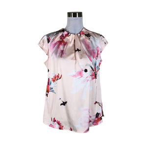 Unisex Comma - Lühikeste käistega pluus, suurus 38 - Heleroosa (1)