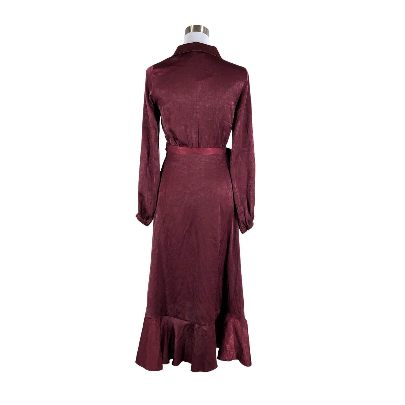 Unisex Na-KD - Õhuke kleit, suurus 34 - Veinipunane (2)