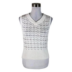 Unisex Lindex - Kootud vest, suurus 36 - Valge (1)