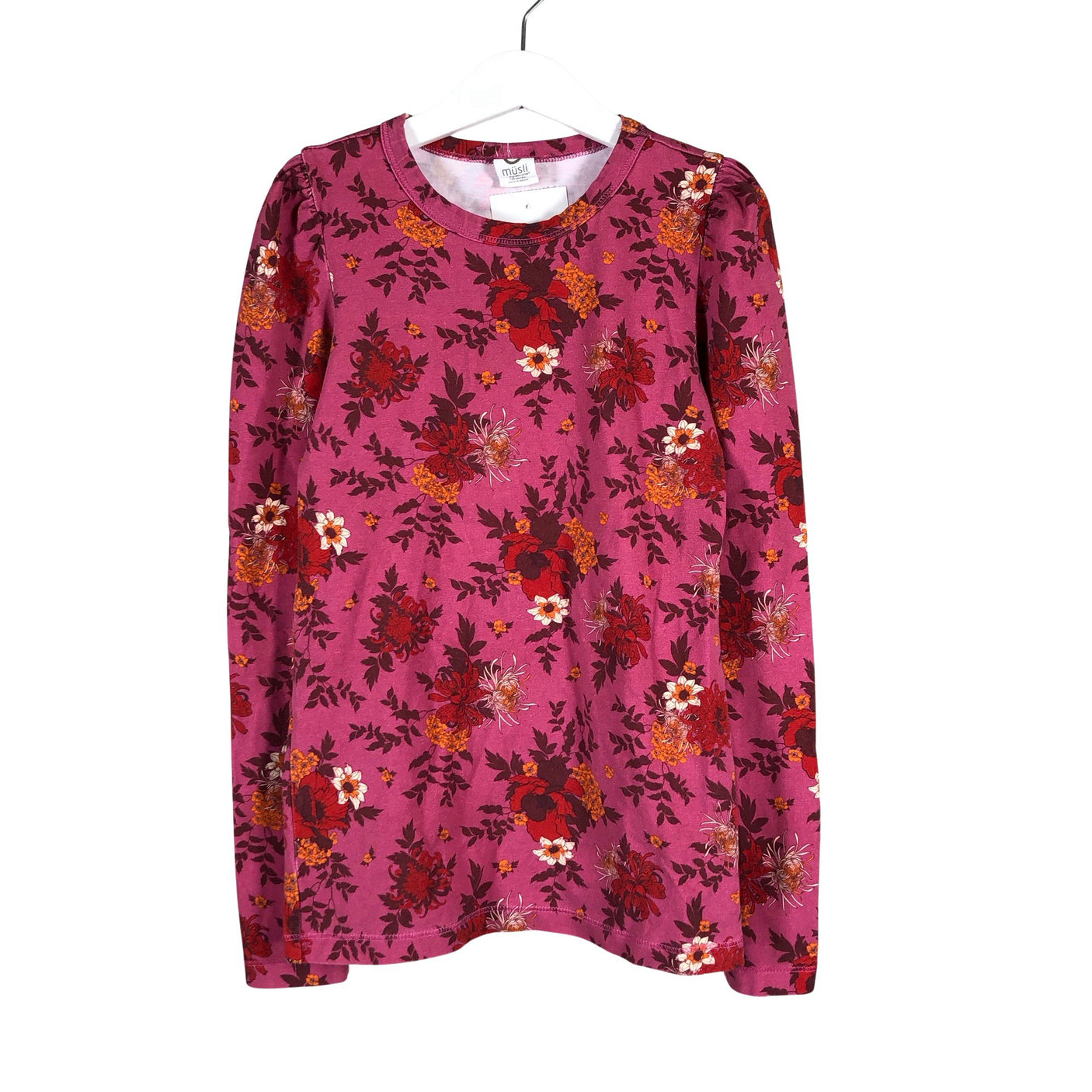 Unisex Müsli - Trikotaažist pluus, suurus 128 - 134 - Roosa (1)