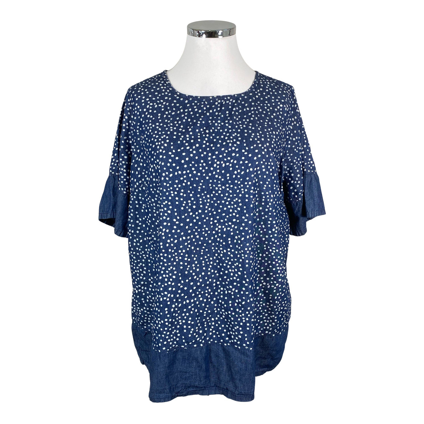 Unisex Simply Be. - Lühikeste käistega pluus, suurus 48 - Sinine (1)