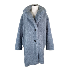 Unisex Next - Kunstkarusnahast mantel, suurus 50 - Helesinine (1)