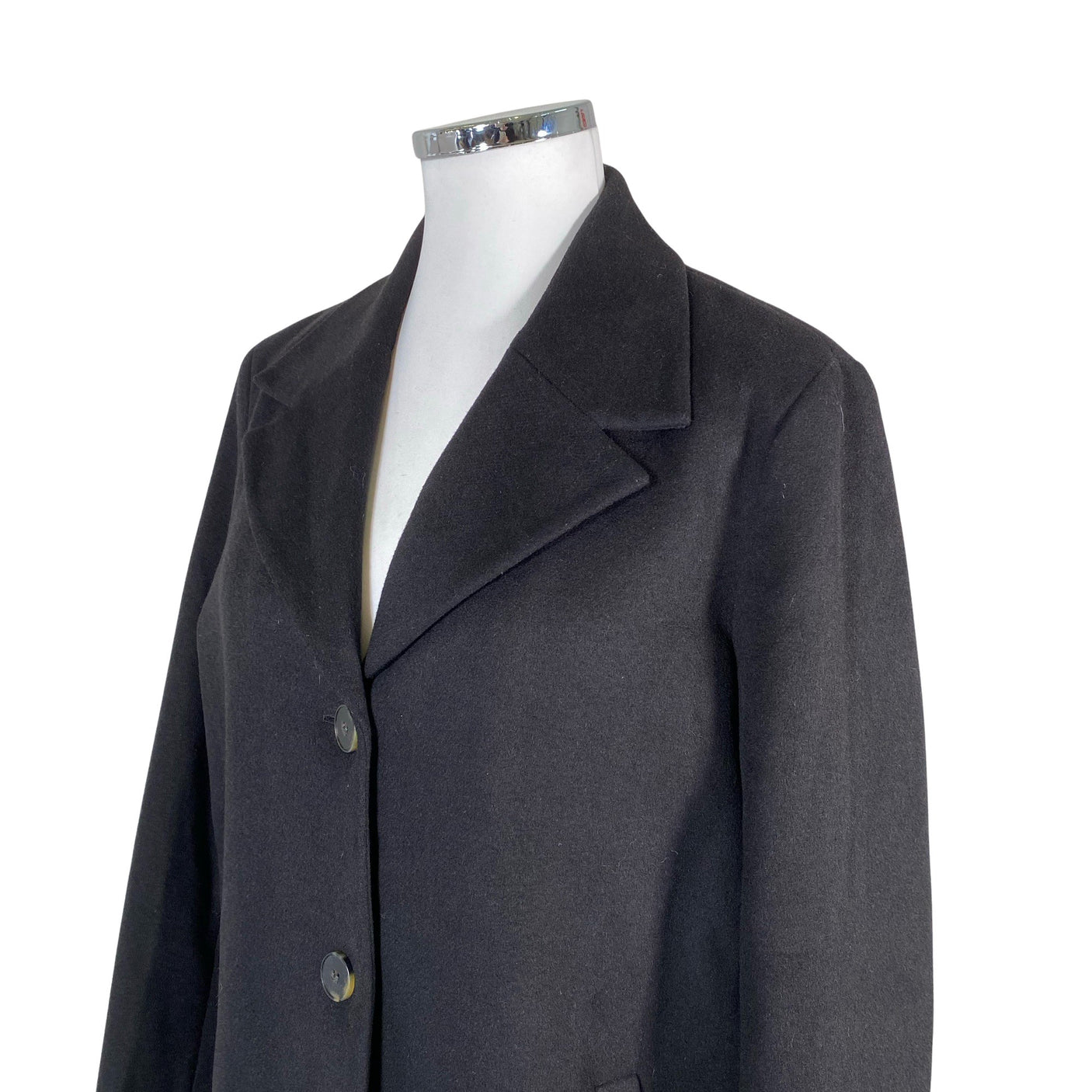 Unisex Selected - Villane mantel, suurus 44 - Must (3)